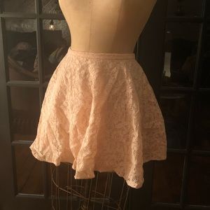 LACE MINI SKATER CIRCLE SKIRT BALLET PINK